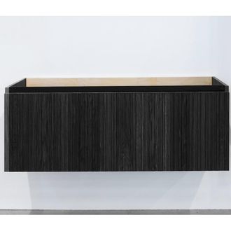 Saniclass Holz Base Badkameronderkast - 120cm - 1 lade - greeploos - zwartbruin