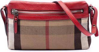 Burberry Pre-owned Burberry Small Mega Check Canvas Farley Crossbody Ladies 14C26ZRZH90389DA