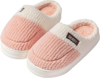 Generic Thick Soled Slippers Women Plush Warm Winter Home Cotton Shoes Fuzzy Comfy Memory Foam House Slippers Lightweight Breathable Anti-Slip House Shoes Com