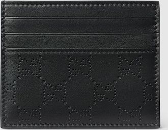 Gucci Aria Card Case, Black, Leather