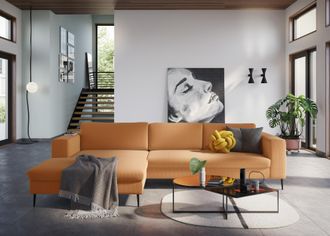 Domo Collection Ecksofa »Modica, zeitlos und elegant, L-Form« moderne Optik mit extrabreiter Recamiere, auch in Cord