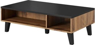 Mirjan24 Mesa De Centro Larfloi 101, Roble Wotan + Negro, 35x60x110cm, Di&aacute;metro: 0, Aglomerado Laminado, Angular