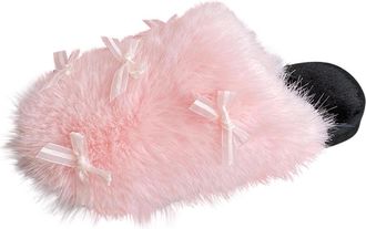 Generic Womens Winter Fleece Fur Lining Slippers Slip On Winter Warm Cozy Mules Slippers Indoor Outdoor Soft Shoes with Memory Foam