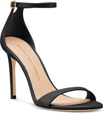 Stuart Weitzman Nudist II Sandal in Black at Nordstrom, Size 9