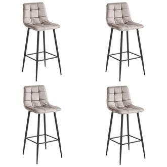 OEM Taburete Arceto - Terciopelo Beige Oscuro / Patas Negras X 4