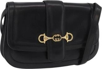 Gucci Pre-owned Cross Body Bags, female, Black, Size: ONE SIZE Pre-owned Vintage Shoulder Bag