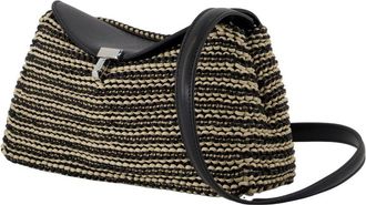Toteme Womens T-Lock Pouch Shoulder Black Calfskin