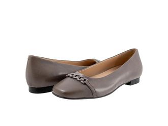 Trotters Harmony Womens Flat Shoes Grey : 11 M (B), Leather