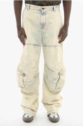 Diesel Loose-Fit Cargo Jeans D-ARNE-S Bleached Effect with Ankle Dr size 30