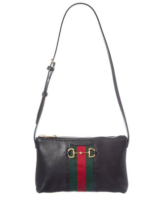 Gucci Horsebit Web Leather Shoulder Bag