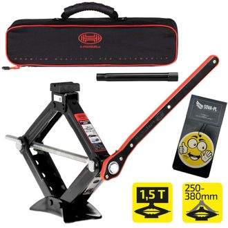 OEM Dispositivo De Elevaci&oacute;n Trapezoidal (gato) 1,5 T Para Suv (+ Llave) + Fragancia (vainilla)
