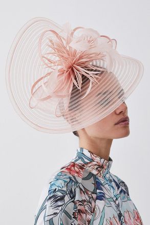 Karen Millen Womens Feather Detail Fascinator - Pink - One Size