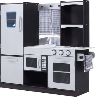 OEM Conina De Juguete De Madera Grande Para Ni&ntilde;os +3 A&ntilde;os Con Accesorios Cocinita Infantil Juego De Imitaci&oacute;n Horno Microondas Fregadero 105x31,5x95 Cm Pl