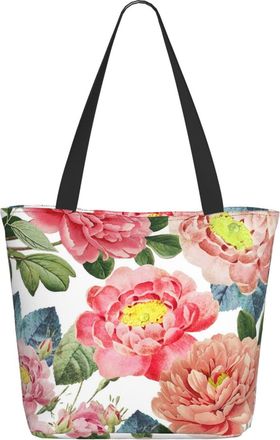 AOOEDM Abstract Watercolor Peony-Flower Ladies Shopping Bag 13x11x7in.The Perfect ValentineS Day Gift.It Is The Best ValentineS Day Gift For Mom, Daughter, W