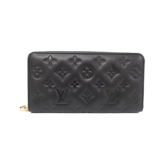 Louis Vuitton Black Leather Long Wallet (Bi-Fold) (Pre-Owned)
