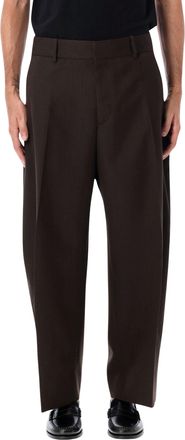 STUDIO NICHOLSON Tailored High-Waist Wide-Leg Pleated Pants