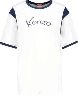 Kenzo Varsity T-Shirt - Heren - T-shirts - Wit - L - Katoen - Tops
