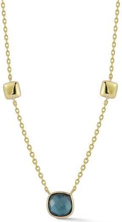 Ember Fine Jewelry 14K Gold London Blue Topaz Necklace at Nordstrom Rack