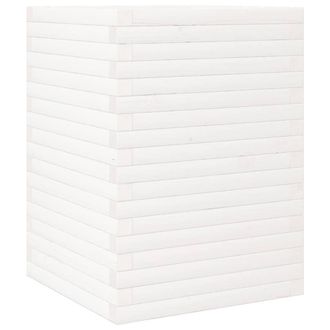 Berkfield Home Garden Planter White 50x50x68.5 cm Solid Wood Pine