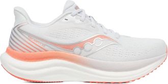 Saucony Womens Triumph 23 Running Shoes In White/wistful