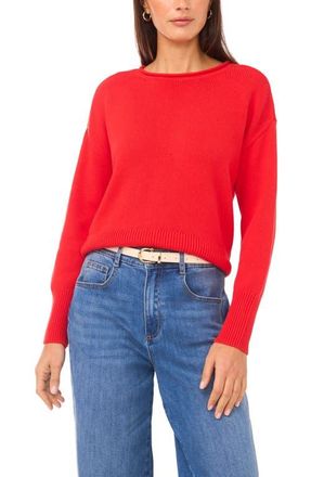 Vince Camuto Roll Neck Sweater in Rose Red at Nordstrom, Size X-Large