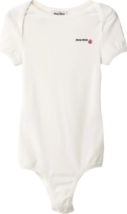 Miu Miu Body con ricamo MIU MIU x Petit Bateau - Bianco