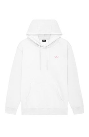 Dalix Bow All Day Midweight Hoodie in White at Nordstrom, Size 3X-Large