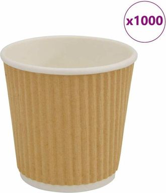 vidaXL Tazas De Caf&eacute; De Papel 1000 Uds 4oz 100ml Marr&oacute;n Vidaxl