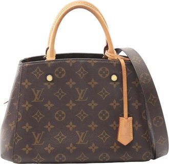 Louis Vuitton Borsa a tracolla Montaigne BB con monogramma 2020 - Marrone