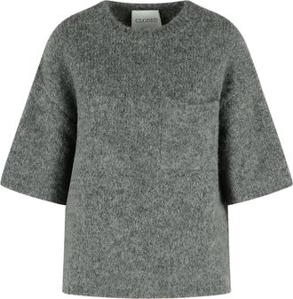 Closed Gesloten grijze alpacamix trui