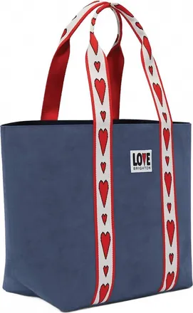 Brighton Womens Velveteen Love Tote Bag In Multi