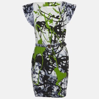 Roberto Cavalli Just Cavalli Multicolor Cotton Cap Sleeve Midi Dress