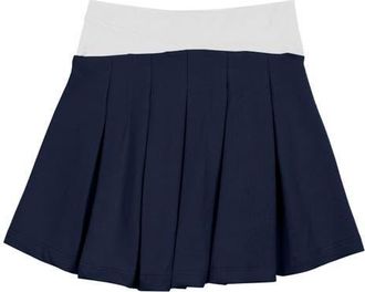 Maniere Kids Tennis Club Cotton Blend Skirt in Navy at Nordstrom, Size 4