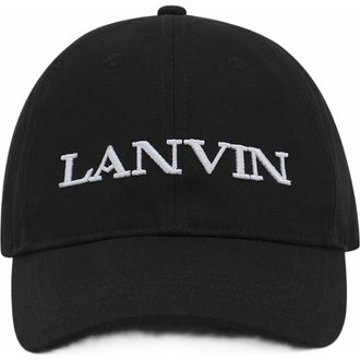 Lanvin Cotton Cap in Black at Nordstrom, Size 58