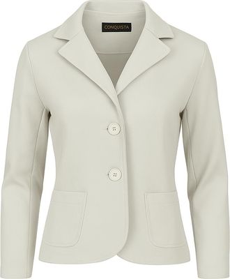 Móveis Conquista Getailleerde stretchgabardineblazer van katoen-viscosemix