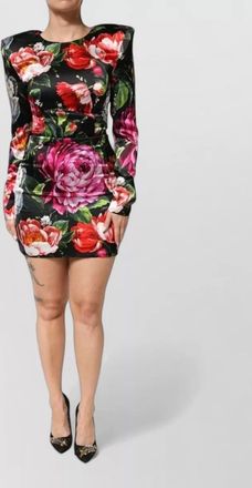 Dolce & Gabbana floral-print long-sleeve mini dress