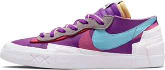 Nike Mens Blazer Low Sacai Kaws Sneakers In Purple Dusk/lagoon Pulse-White