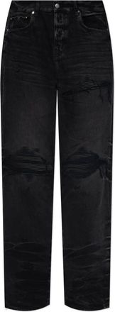 Amiri Leather Straight MX1 Jean - Heren - Regular Fit Jeans - Zwart - W30 L32 - Katoen - Jeans