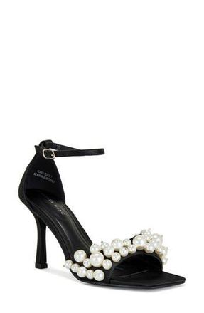 Azalea Wang Romily Ankle Strap Sandal in Black at Nordstrom Rack, Size 6