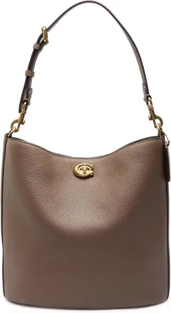 Coach Willow Grained Leather Bucket bag - Taupe - One Size