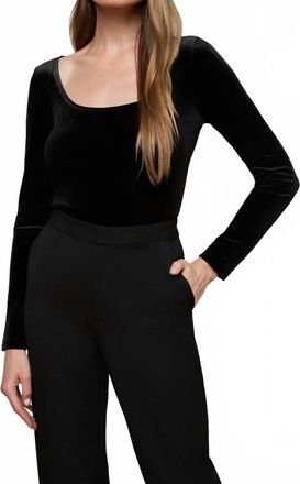 L'agence Jelena Velvet Top In Noir