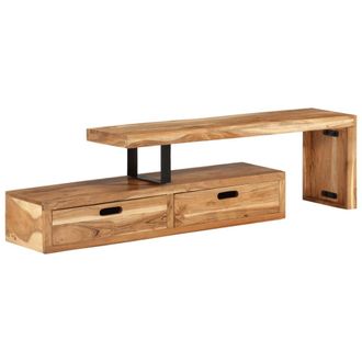 vidaXL Vidaxl - Mueble De Tv (118-200) X 30x40 Cm Madera Maciza De Acacia