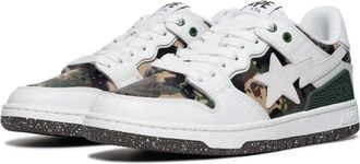 A Bathing Ape Sneakers SK8 STA 2 con inserti camouflage - Bianco