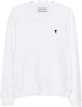 Ami White Crew Neck Sweatshirt