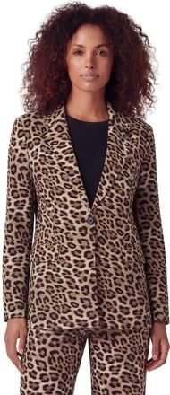 Lords of Harlech Leopard Womens Tailored Blazer in Leopard Brown at Nordstrom, Size 10