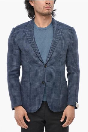 Corneliani Wool-Blend Blazer GATE with District Check Pattern size 48