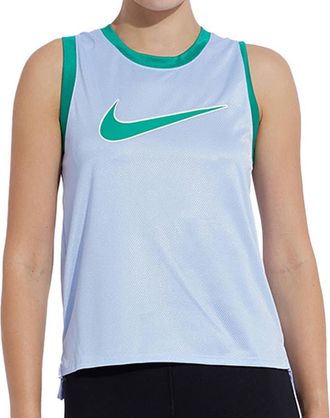 Nike Nike Womens Dri-fit Swoosh Tank top/Singlet, Royal Tint/Neptune Green/Neptune Green, L