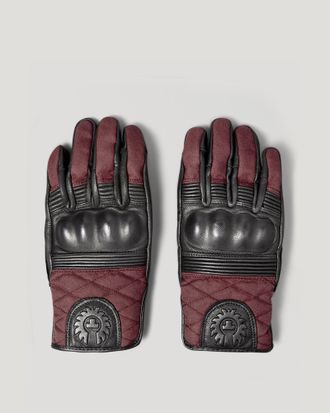 Belstaff Hampstead Motorcycle Glove Mens Calf Leather Black / Red Size 2XL