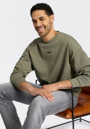 Boss Green by Hugo Boss Sweatshirt BOSS GREEN Stenson, Herren, Gr. XXL, schwarz beige257, Sweatware, Obermaterial: 62% Baumwolle, 33% Polyester, 5% Elasthan, oversize normal,