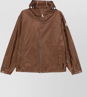 Moncler hooded short jacket adjustable hood cuffs